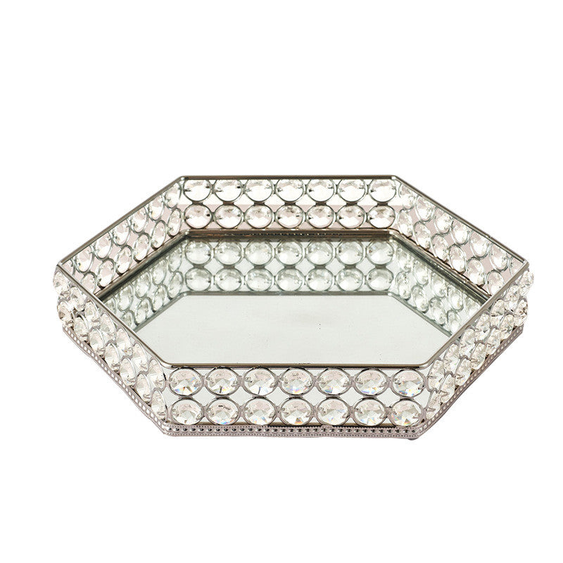 Mirror Fruit Tray Cosmetic Tool Storage Tray