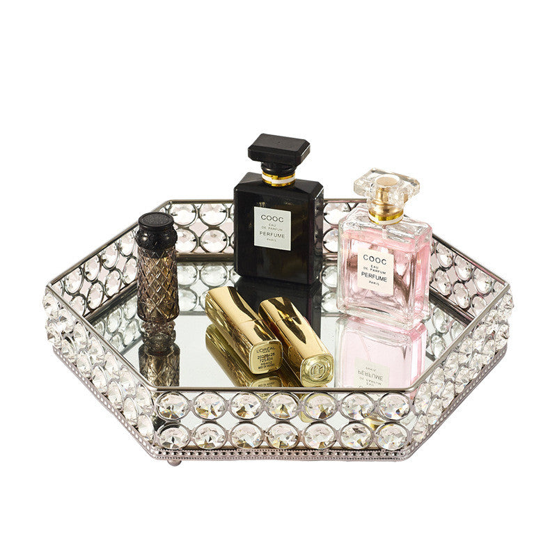 Mirror Fruit Tray Cosmetic Tool Storage Tray