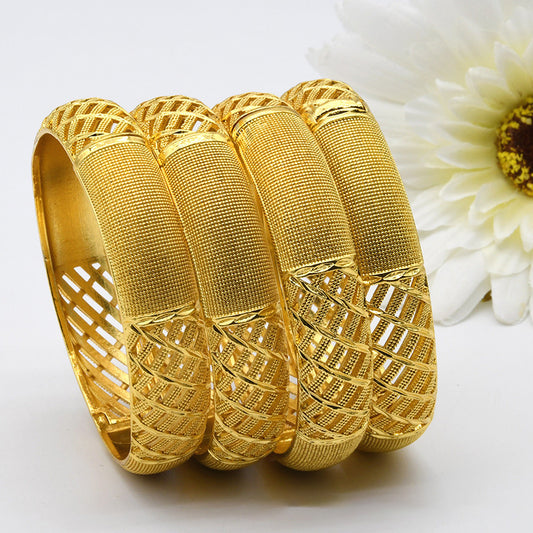 24K Gold Plated  India Middle East Women's Sand Gold Bracelet