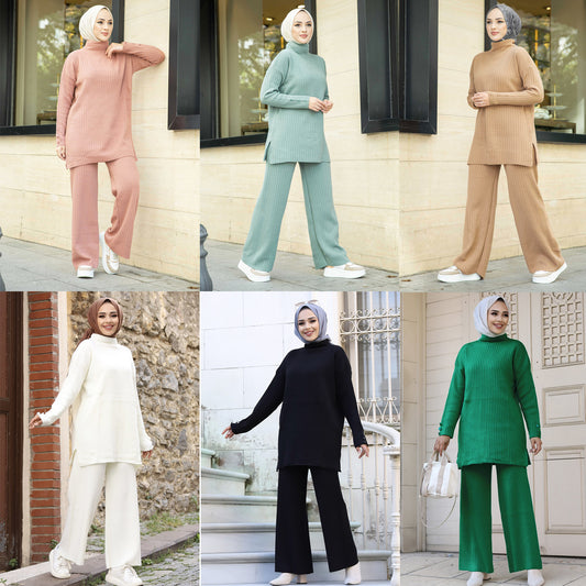 Women's Wide-leg Pants Knitting Suit