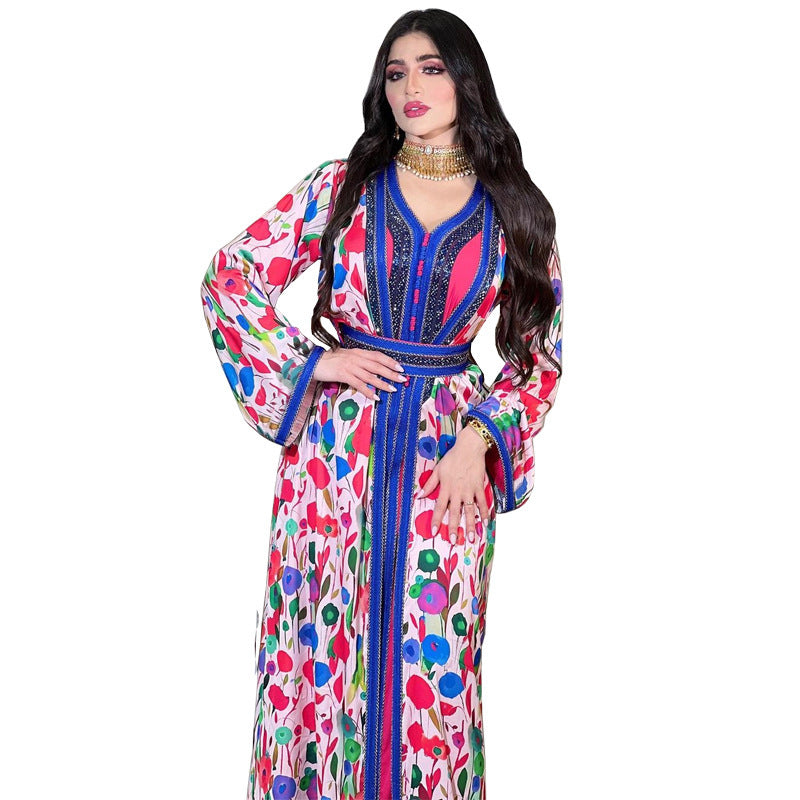 Middle East Arab Robe Dress Set Dress Delivery Belt