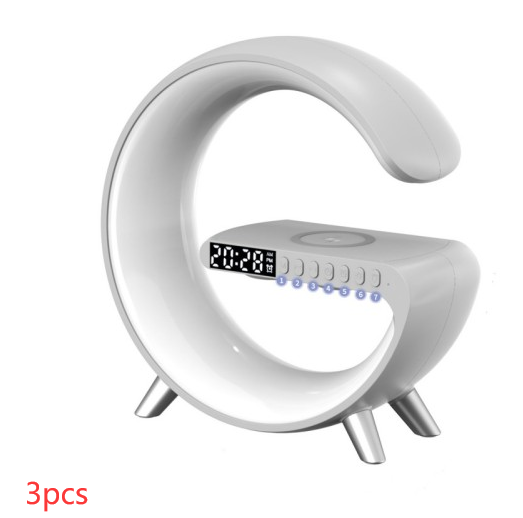 Intelligent G Shaped LED Lamp Bluetooth Speaker Wireless Charger Atmosphere Lamp