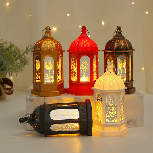 Simple Ramadan Decoration Props Lamp Birdcage Candlestick Ornaments
