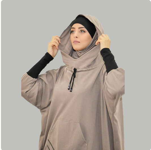 Muslim Long-sleeved Trousers Nida Loose Solid Color Women's Suit