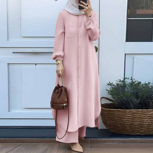 Casual Women's Long Sleeve Two-piece Suit