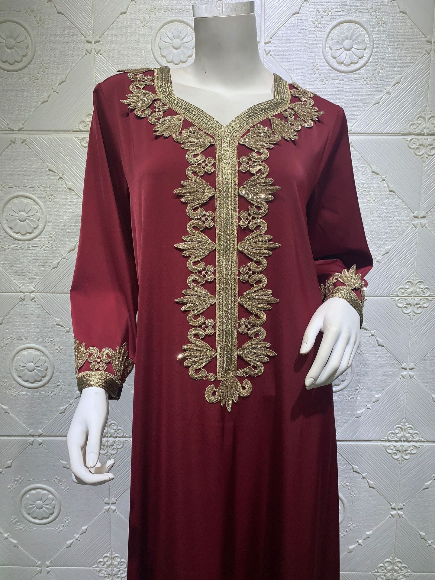 Bronzing Lace Jalabiya Dress