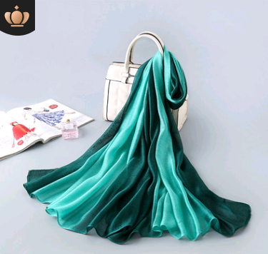 new gradient color scarf women's Europe and the United States hot silk scarf sunscreen shawl beach towel