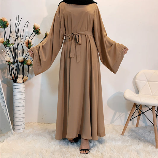 Middle East Jalabiya Pure Color Robe