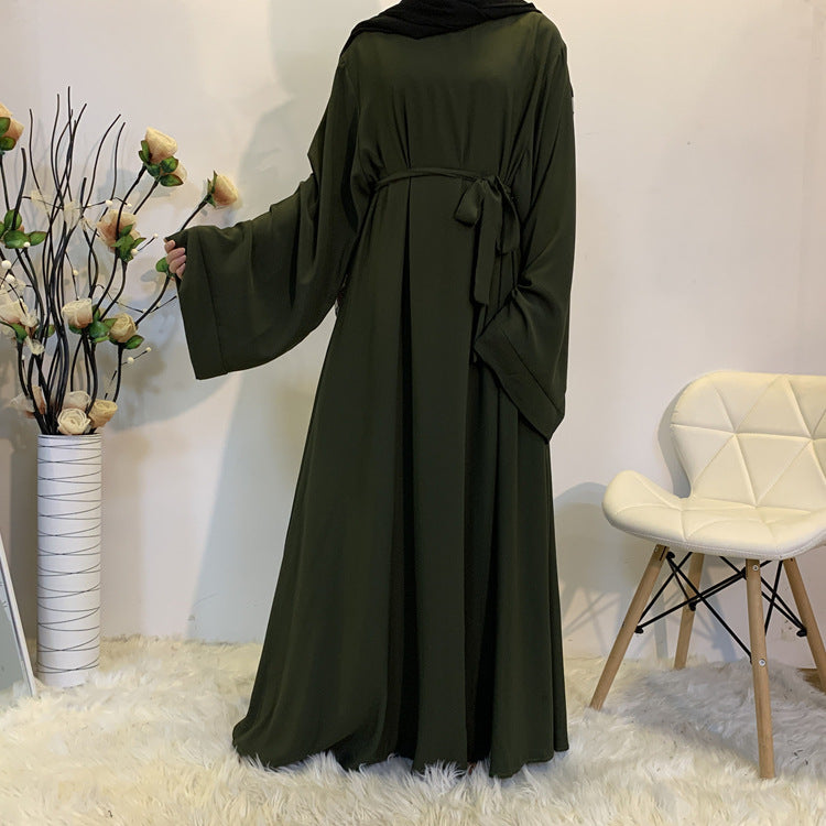 Middle East Jalabiya Pure Color Robe