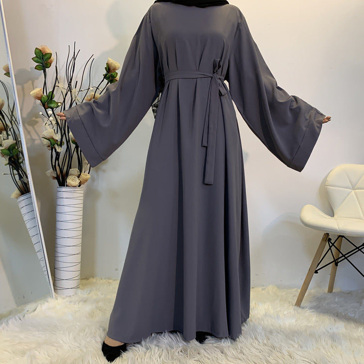 Middle East Jalabiya Pure Color Robe