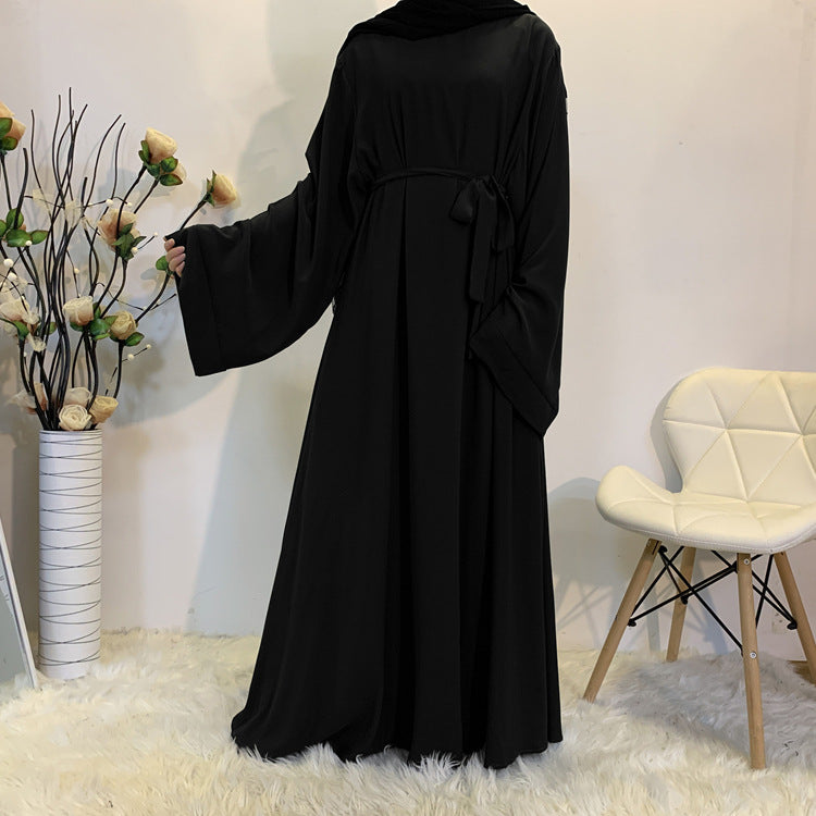 Middle East Jalabiya Pure Color Robe