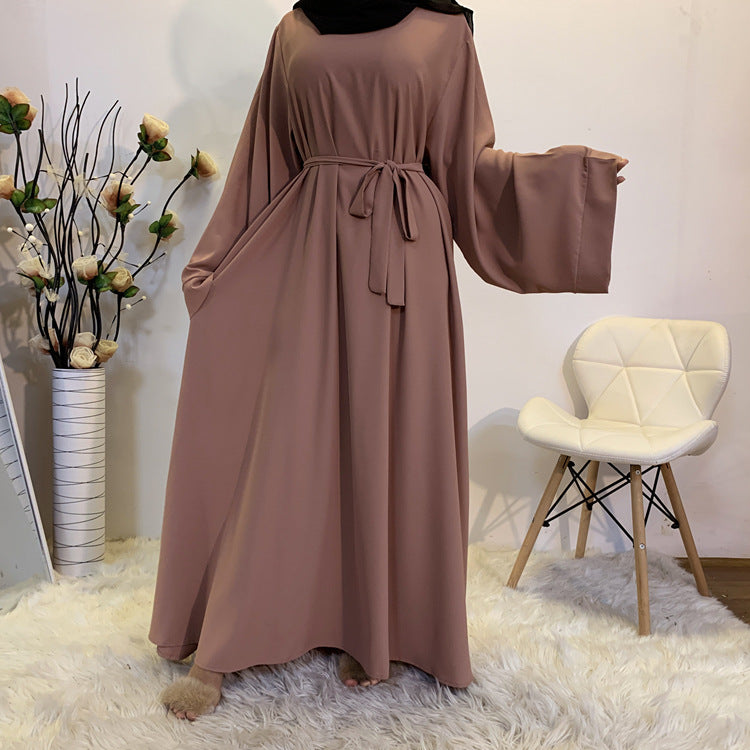 Middle East Jalabiya Pure Color Robe