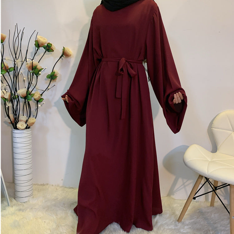 Middle East Jalabiya Pure Color Robe