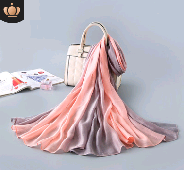 new gradient color scarf women's Europe and the United States hot silk scarf sunscreen shawl beach towel