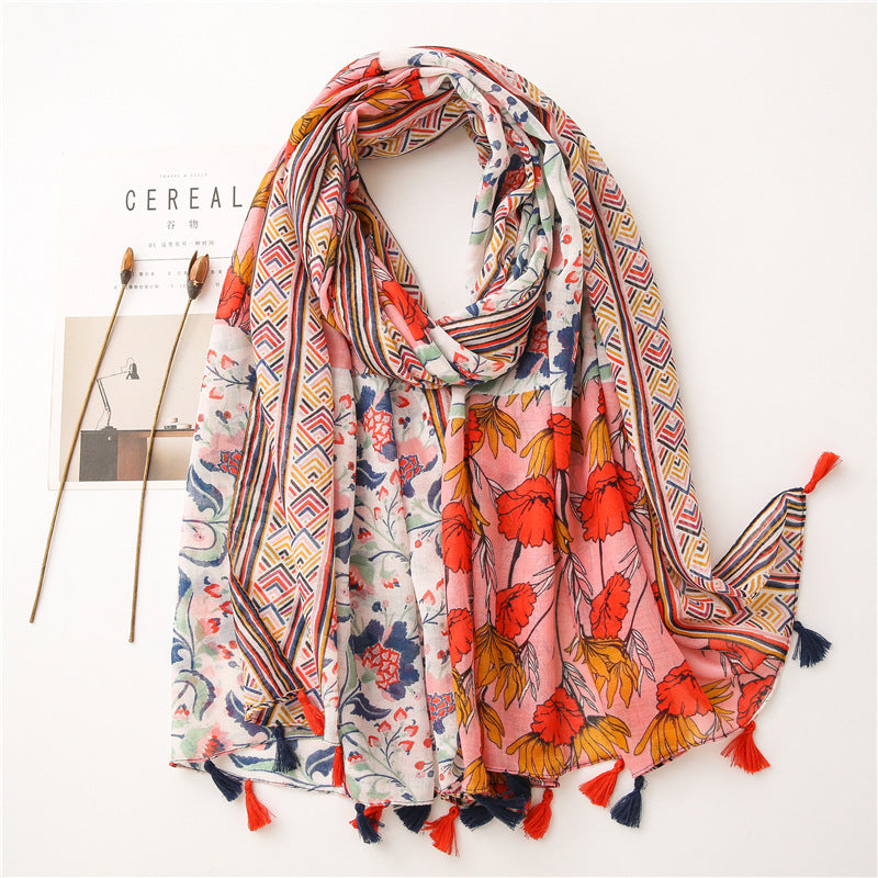 Retro Blossom Scarf