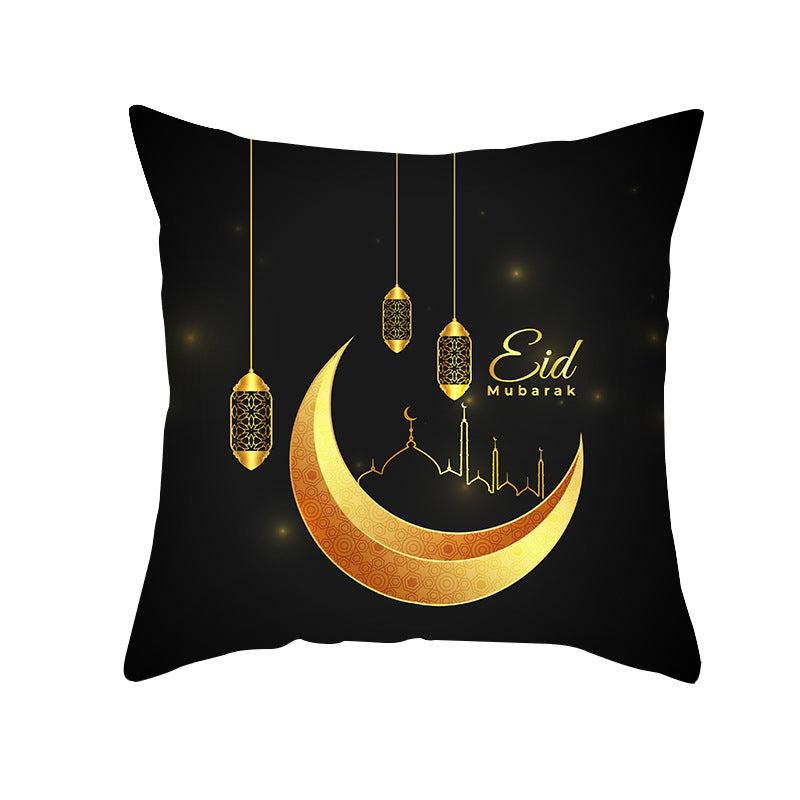 Golden Moon Peach Skin Ethnic Print Pillowcase