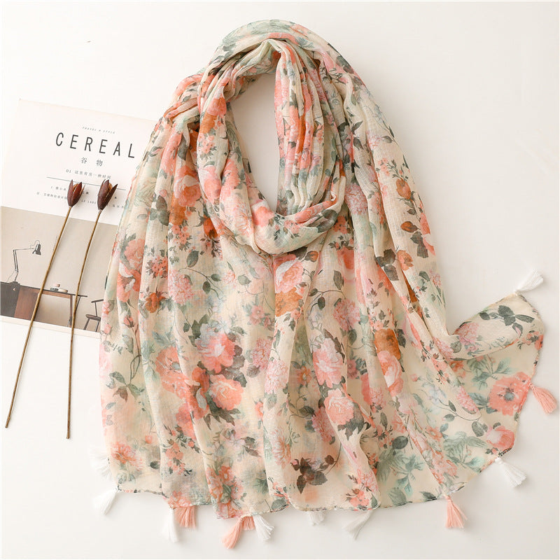 Natural Embrace Cotton Linen Scarf