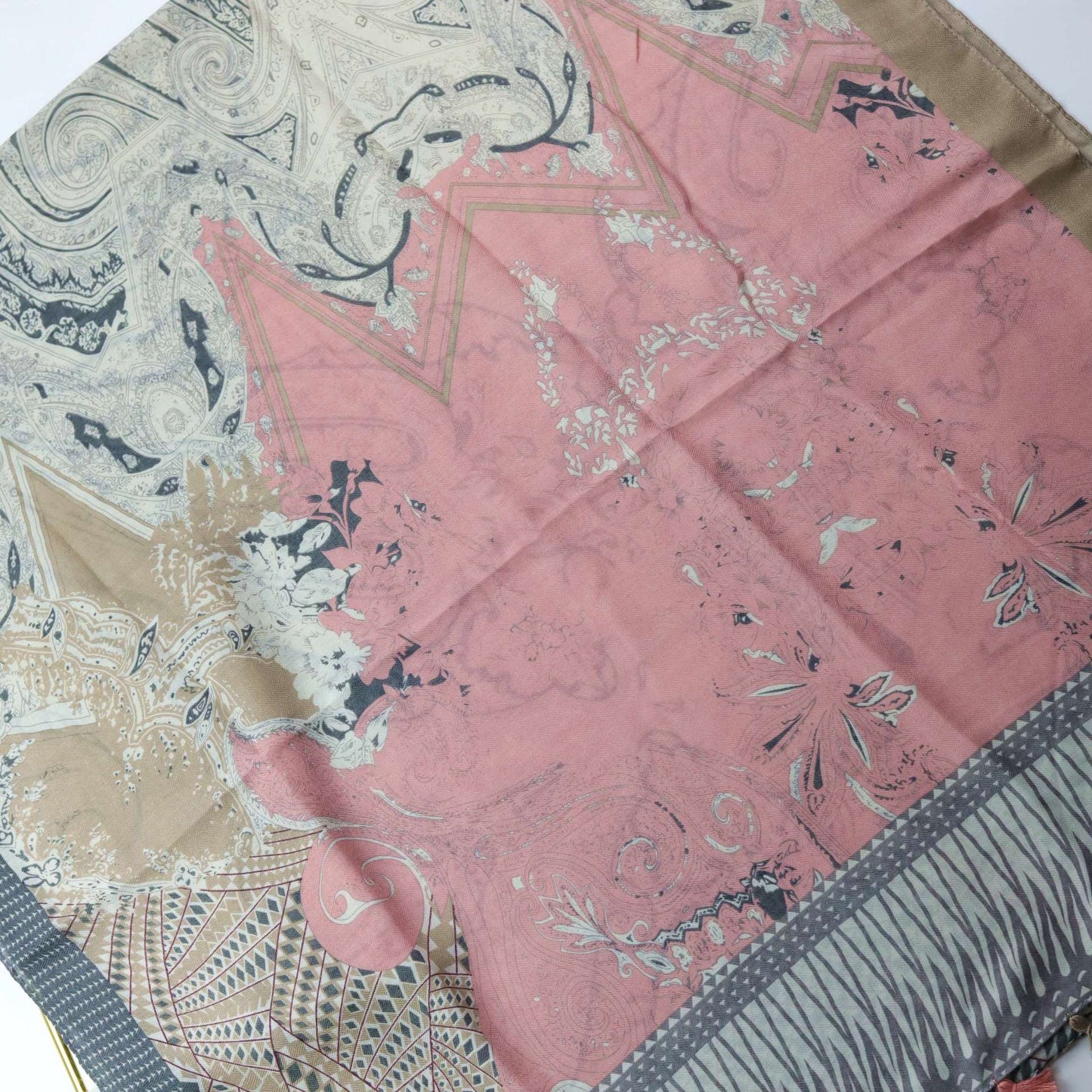 Women's Cashew Print Silk Scarf Shawl