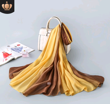 new gradient color scarf women's Europe and the United States hot silk scarf sunscreen shawl beach towel