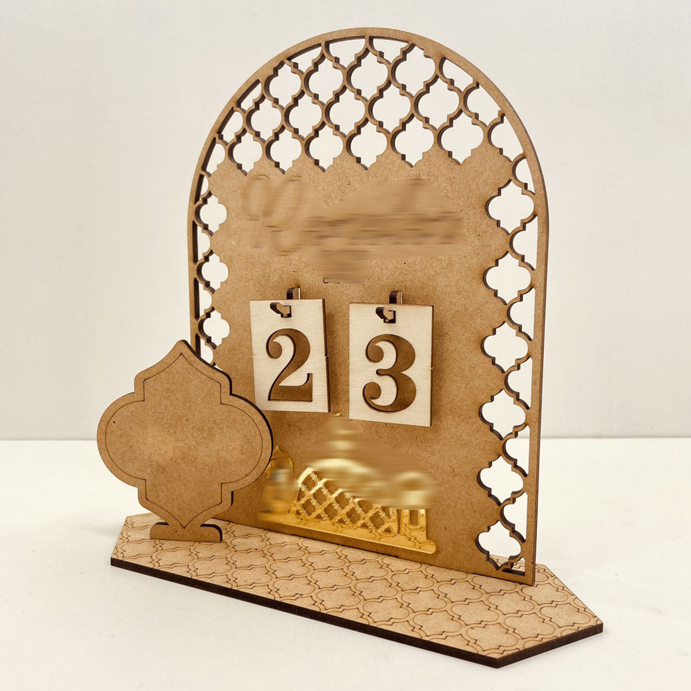 Ramadan Countdown Calendar Ornaments Wooden