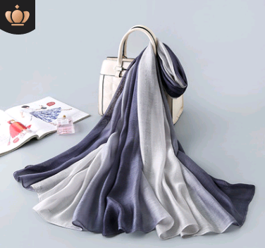 new gradient color scarf women's Europe and the United States hot silk scarf sunscreen shawl beach towel