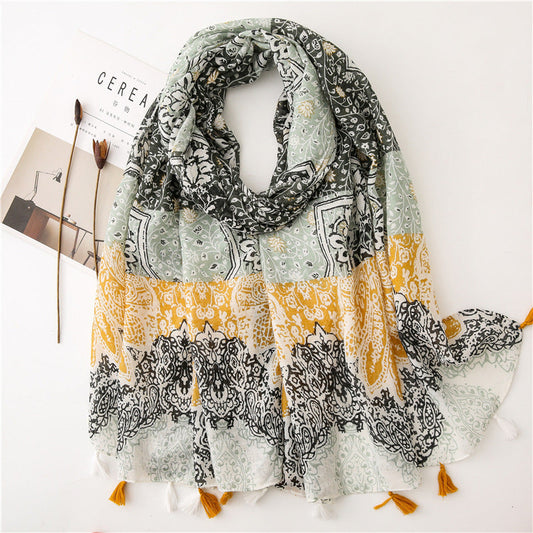 Breezy Cotton Linen Whisper Shawl