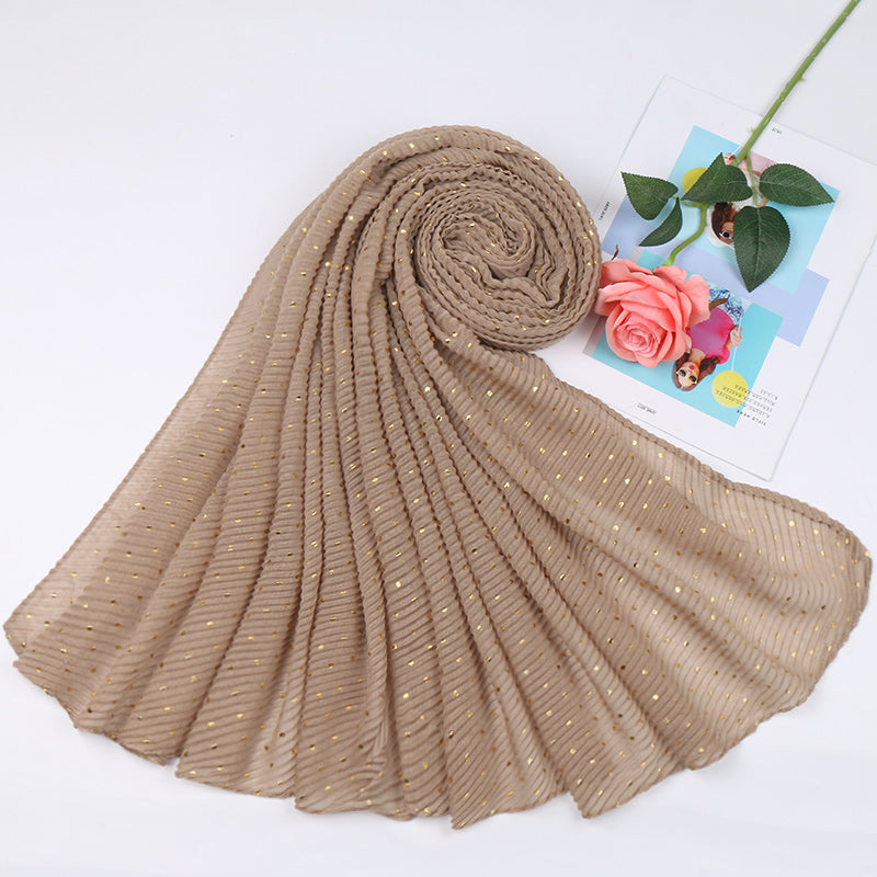 Bronzing cotton and linen scarf