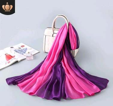 new gradient color scarf women's Europe and the United States hot silk scarf sunscreen shawl beach towel