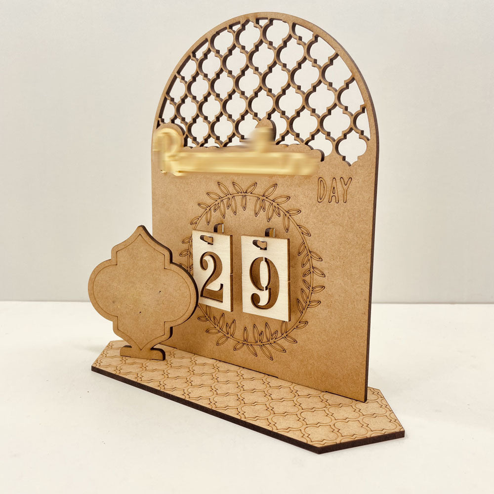 Ramadan Countdown Calendar Ornaments Wooden