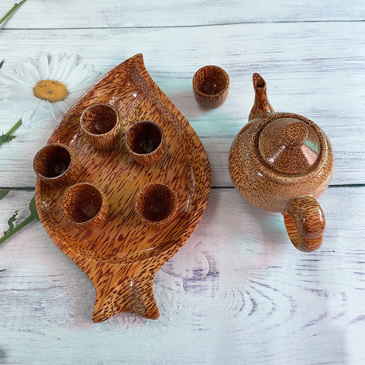 Coconut Leaf Shaped Tea Set