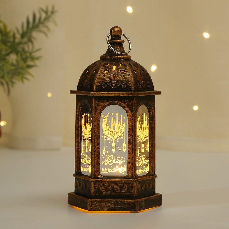 Simple Ramadan Decoration Props Lamp Birdcage Candlestick Ornaments