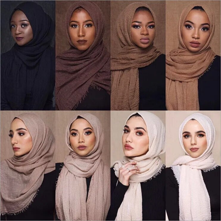 Cotton Crumpled Hijab Scarf