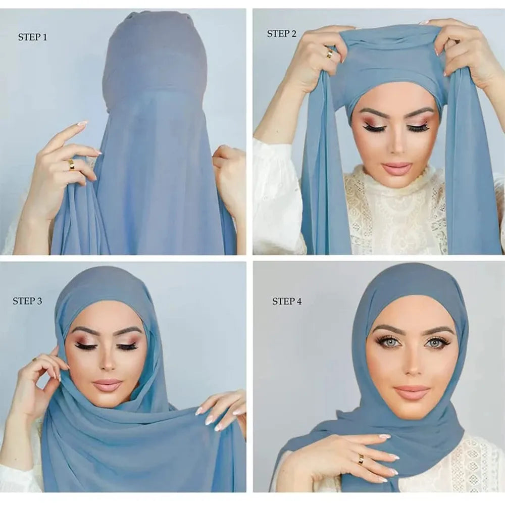 Malaysian Hijab With Adjustable Hat