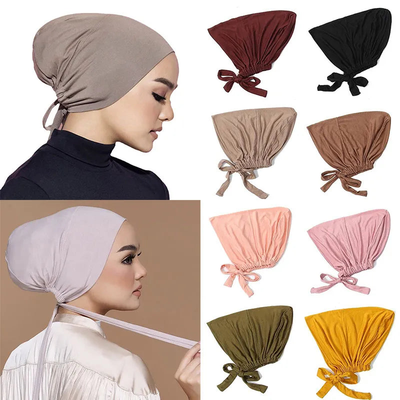 Elastic Bottom Cap Hijab