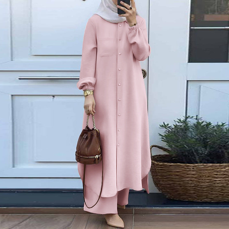 Casual Women's Long Sleeve Two-piece Suit