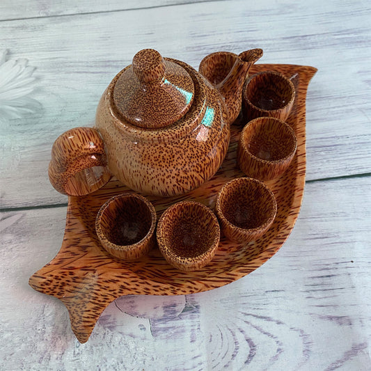 Coconut Leaf Shaped Tea Set