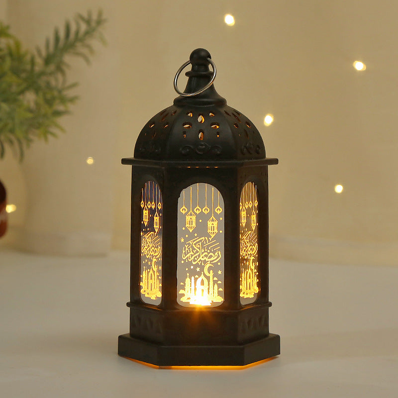 Simple Ramadan Decoration Props Lamp Birdcage Candlestick Ornaments