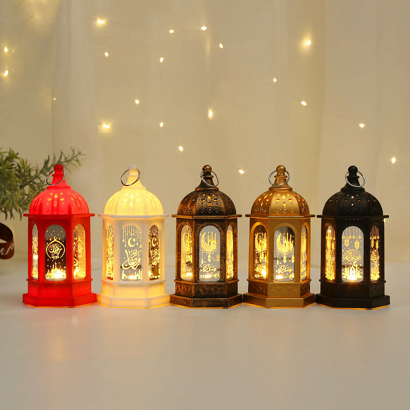 Simple Ramadan Decoration Props Lamp Birdcage Candlestick Ornaments