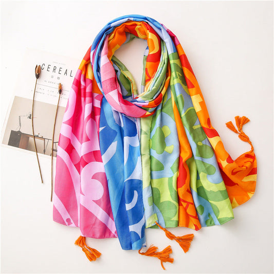 Traveler's Floral Scarf