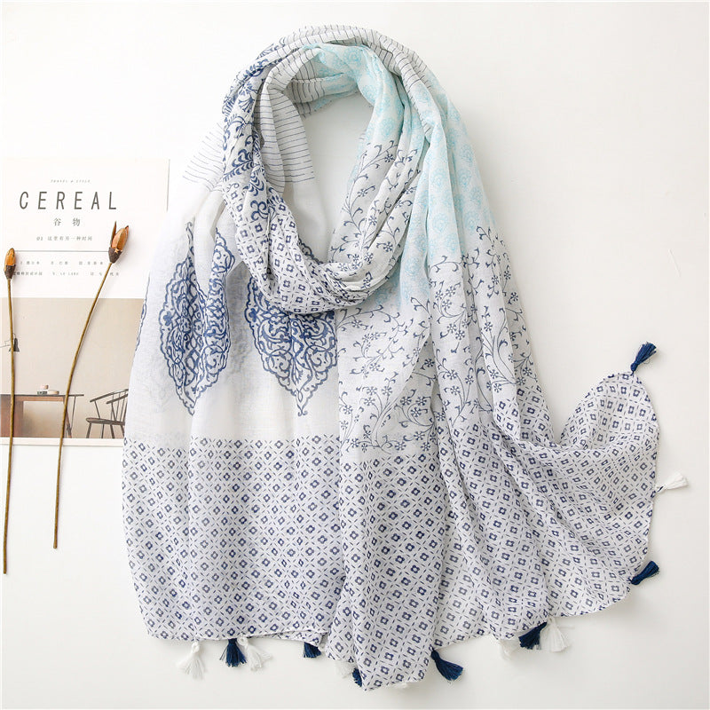 Cotton Linen Dream Shawl