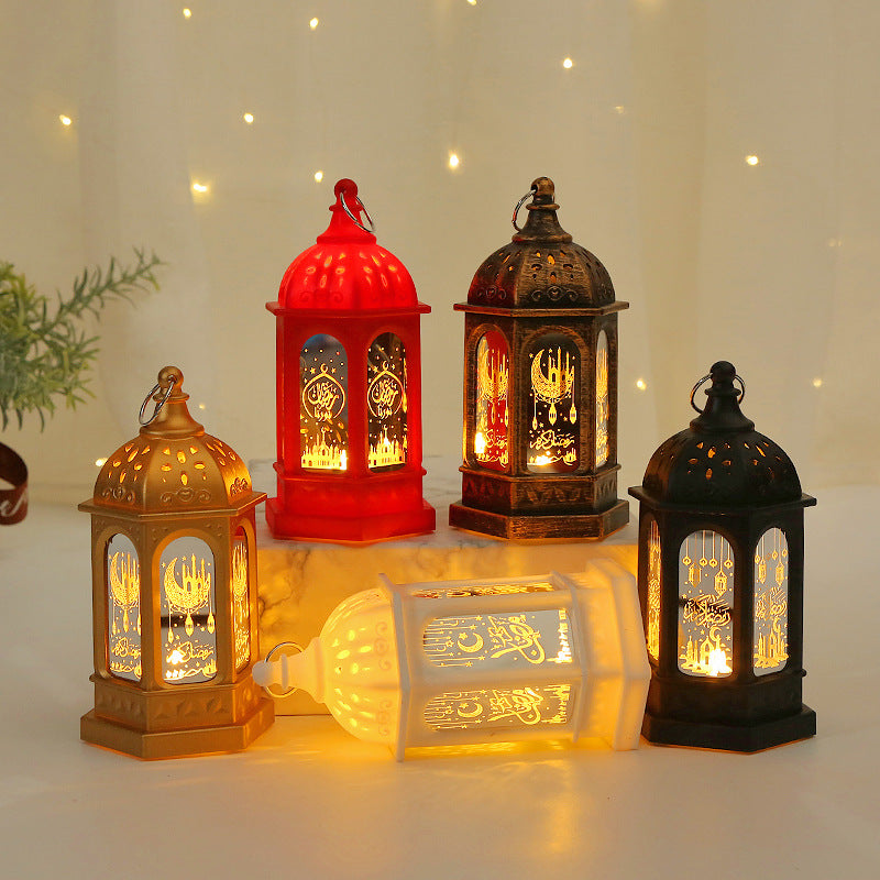 Simple Ramadan Decoration Props Lamp Birdcage Candlestick Ornaments