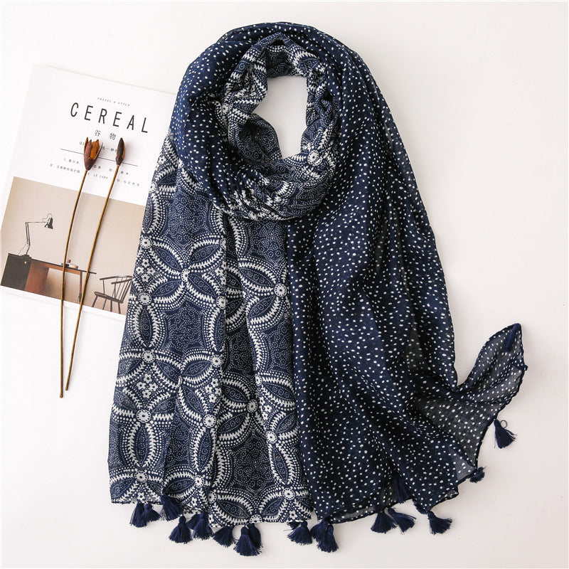 Cotton Linen Symphony Shawl