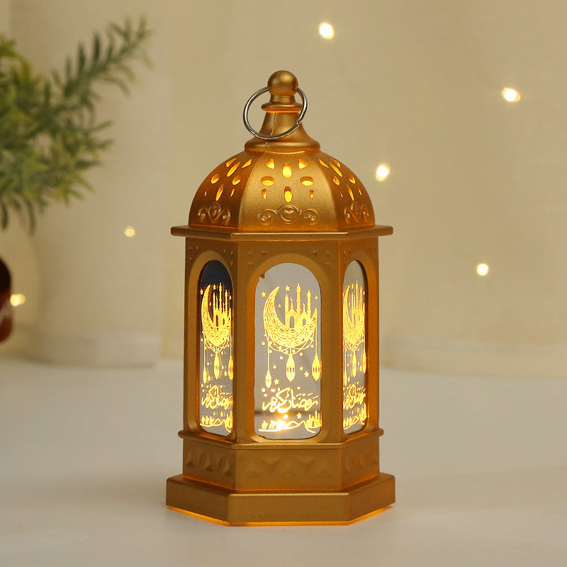 Simple Ramadan Decoration Props Lamp Birdcage Candlestick Ornaments