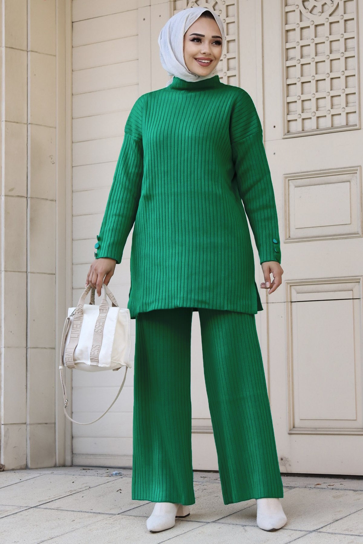 Women's Wide-leg Pants Knitting Suit