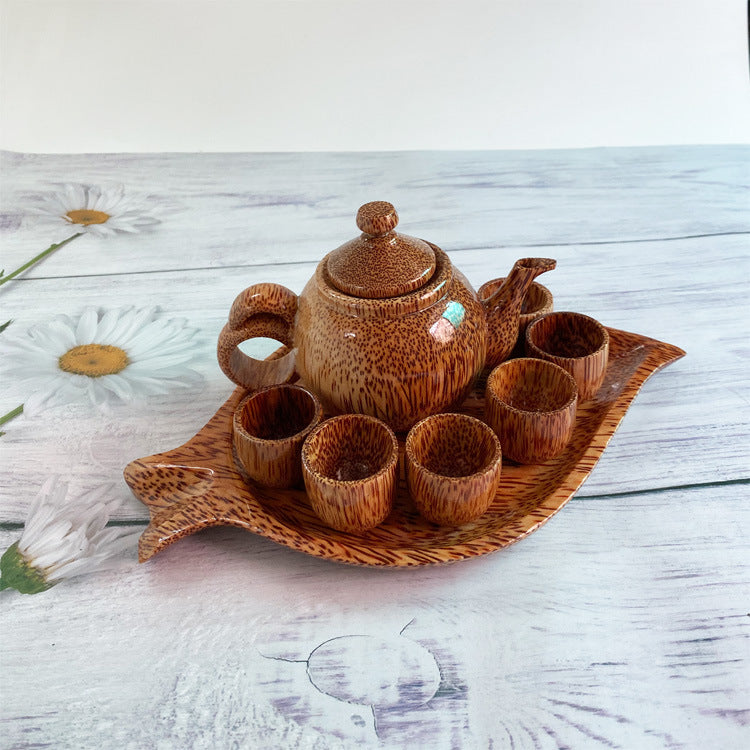 Coconut Leaf Shaped Tea Set