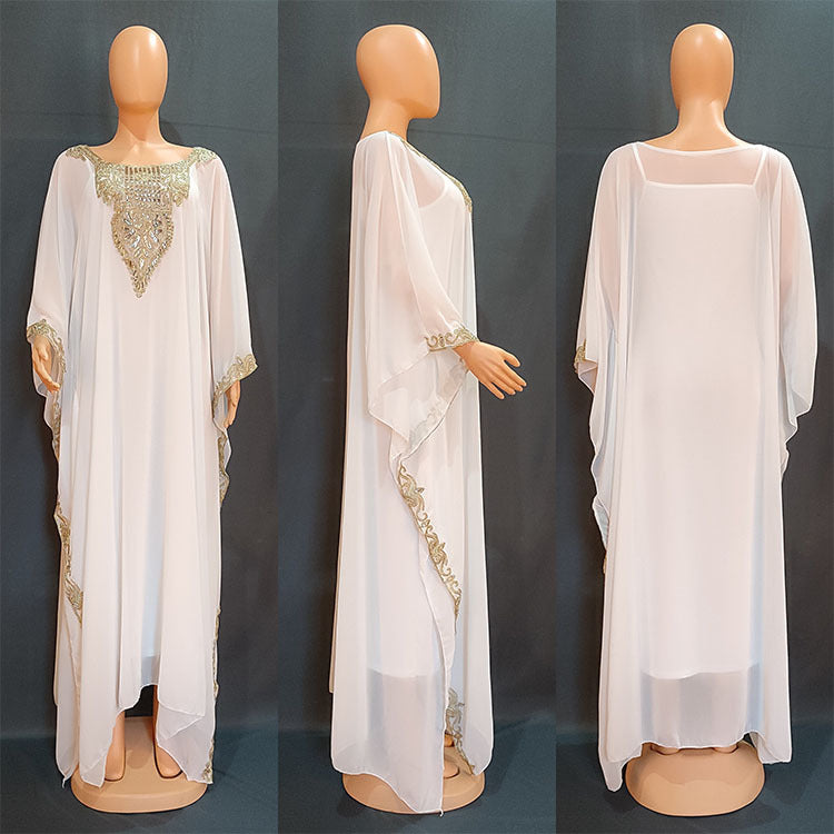 Women's Dress Embroidered Lace Robe